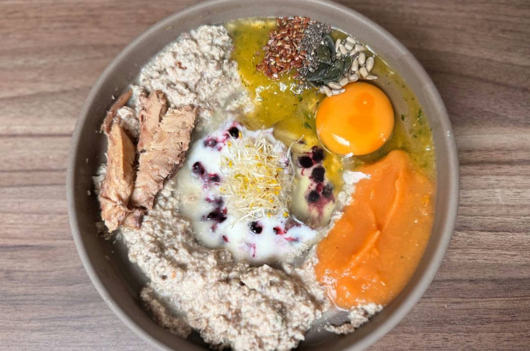A fresh, colourful home-made bowl
